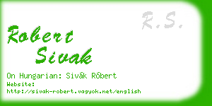 robert sivak business card