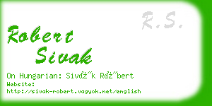 robert sivak business card